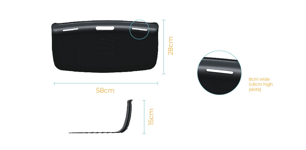 Adducted Arm Scoop product dimensions