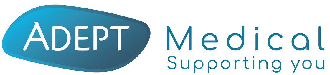 ADEPT Medical logo, with the tagline "Supporting you."