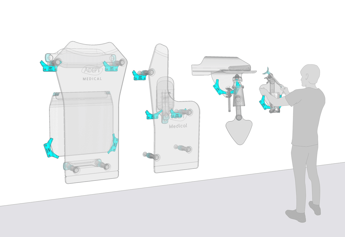 Storage Solution for hanging Adept Medical products.
